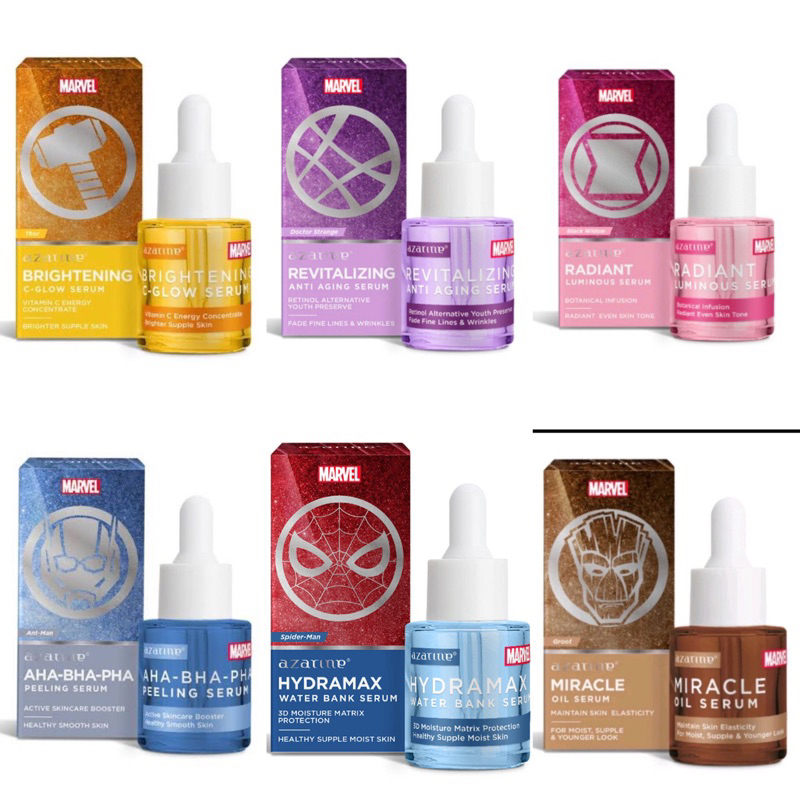 Jual Azarine x Marvel Serum Series AHA BHA Peeling || Brightening C ...
