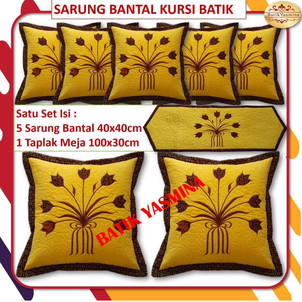 Jual Sarung Bantal Kursi Batik Set Sofa Ukuran 40x40cm | Shopee Indonesia