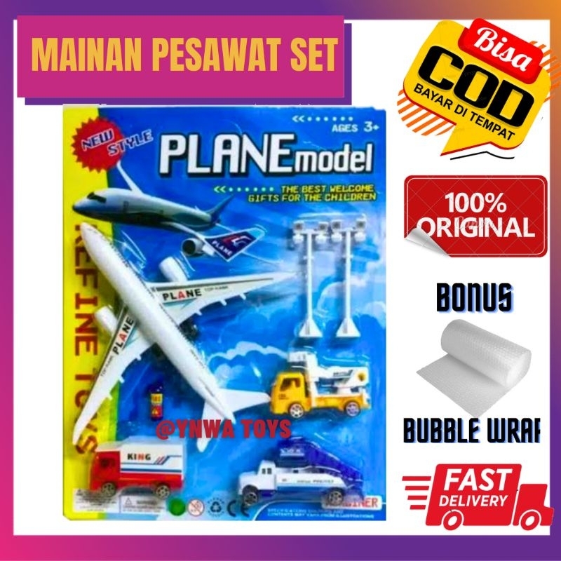 Jual MAINAN ANAK MINIATUR PESAWAT PLANE MODEL SET/MAINAN MINIATUR