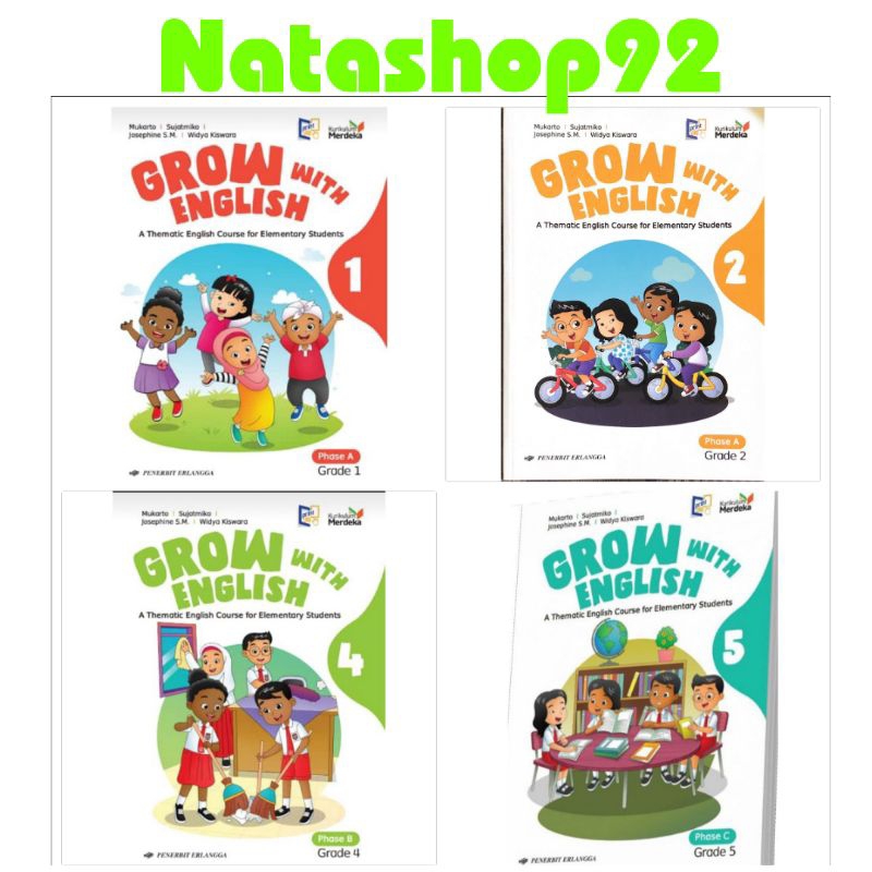 Jual GROW WITH ENGLISH UNTUK SD/MI KELAS 1 2 4 5 KURIKULUM MERDEKA ...