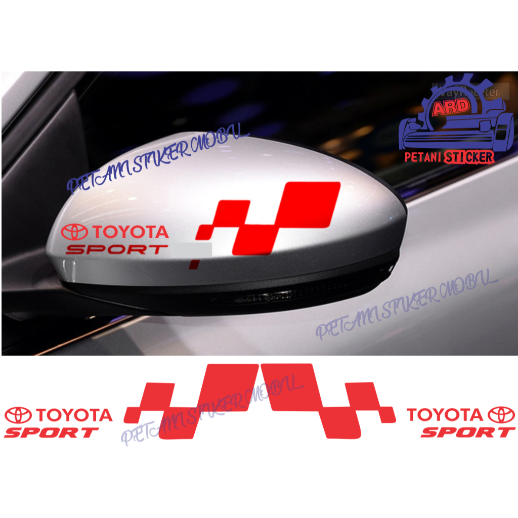 Jual Stiker Mobil Sticker Spion Mobil Toyota Bendera Cutting Stiker