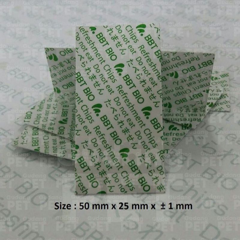 Jual Refreshment Chip/BBT BIO/Pengawet makanan (50 lembar) | Shopee ...