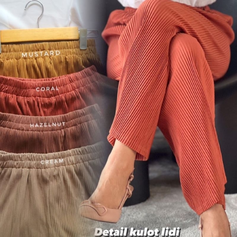 Jual CELANA KULOT PLISKET / KULOT PLISKET LIDI | Shopee Indonesia