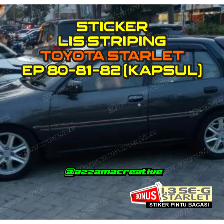 Jual Stiker List stripping Toyota Starlet kapsul EP 80 81 82 | Shopee ...
