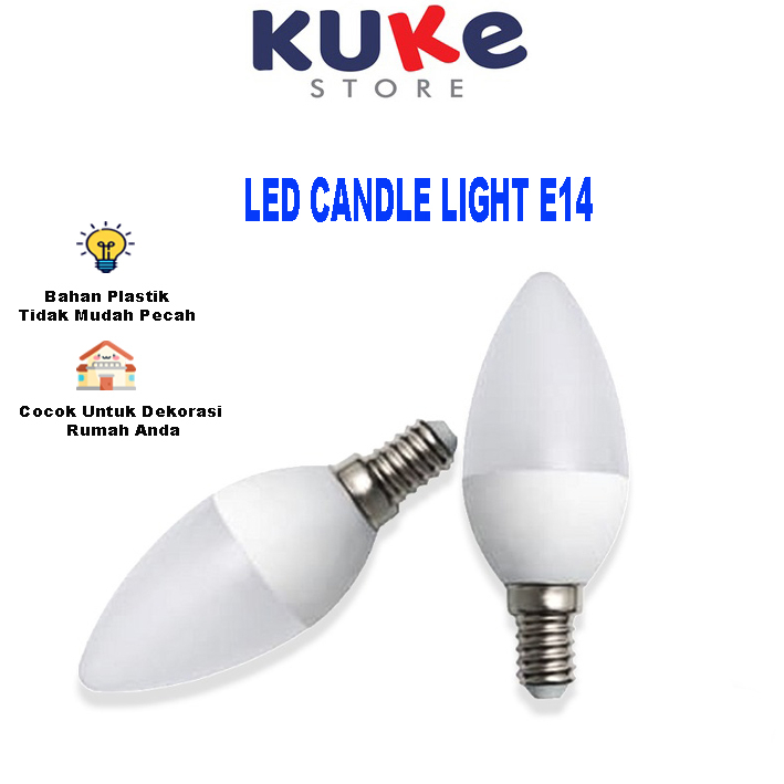 Jual Kuke Lampu Candle Light E Led W Fitting Hias W Watt Bohlam