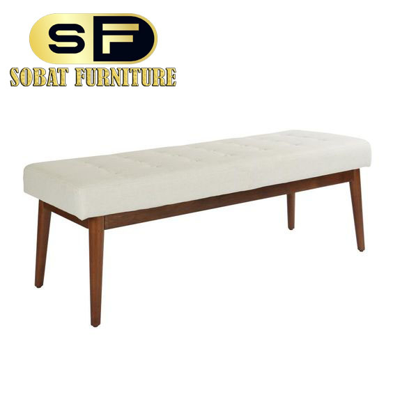 Jual Bench untuk Ruang Kamar Minimalis Kaki Kayu Jati dengan Jok Busa ...
