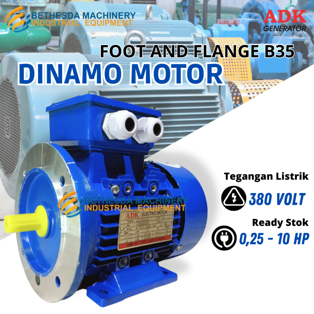 Jual Mesin Adk Dinamo Motor Listrik B Hp Kw Penggerak Dinamo Listrik Phase Rpm