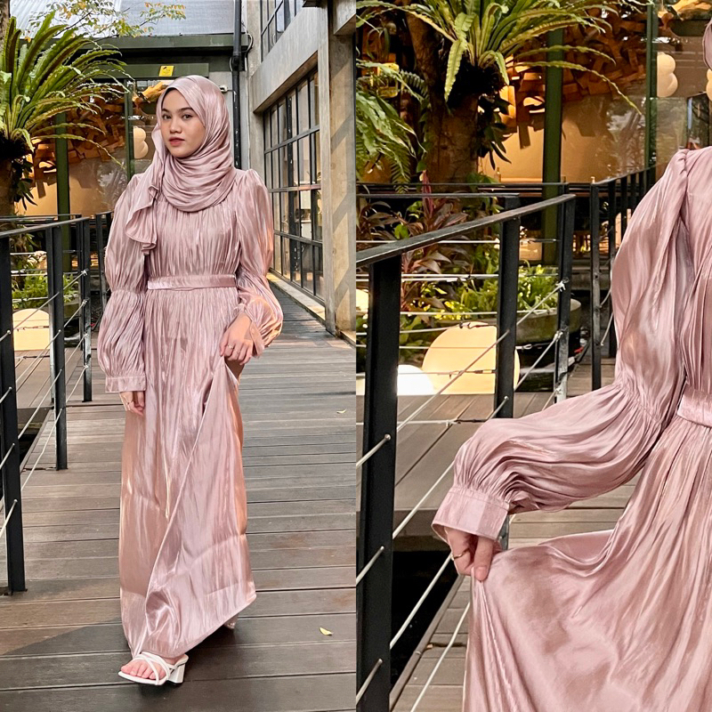 Jual Rarikuu Yoryou Shimmer Shimmer Dress Abaya Shimmer Raya