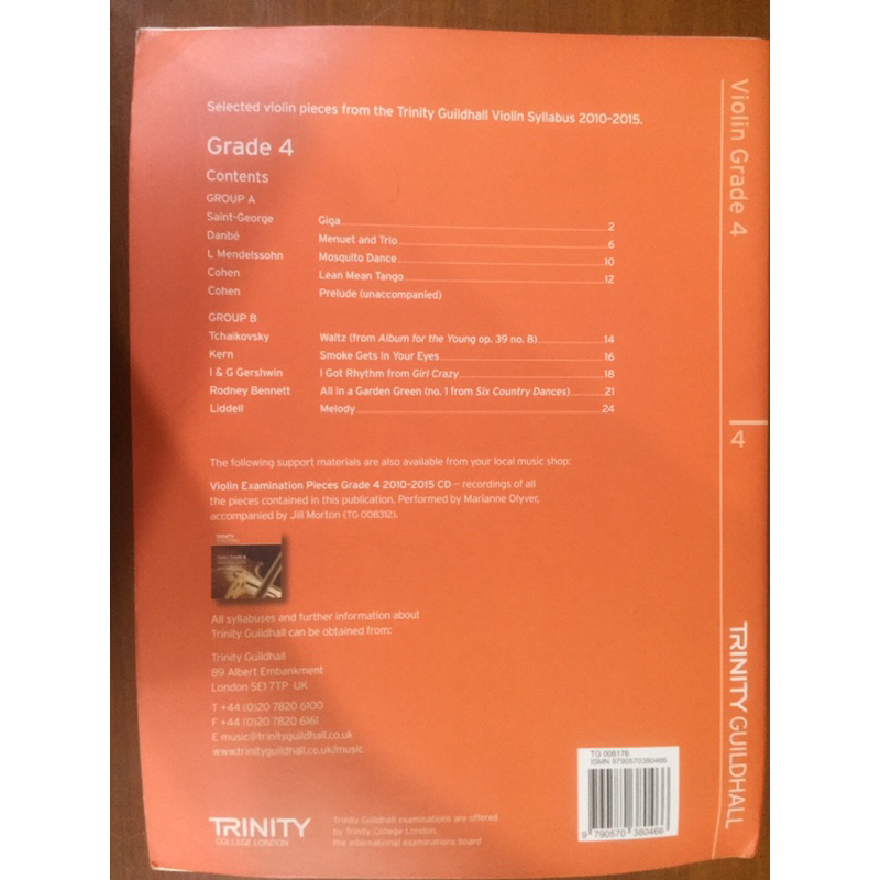 Jual PRELOVED Original VIOLIN Grade 4 Pieces Trinity Guildhall ...