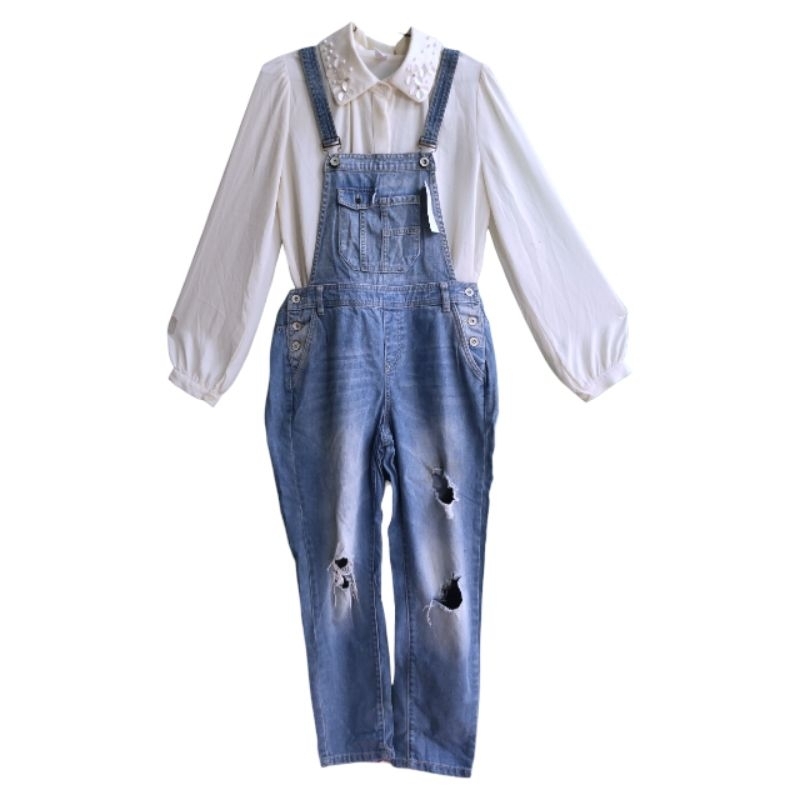 Jual Jumpsuit Jeans/ Overall Celana Jeans/ Jp Jeans Shopee Indonesia - Main Image