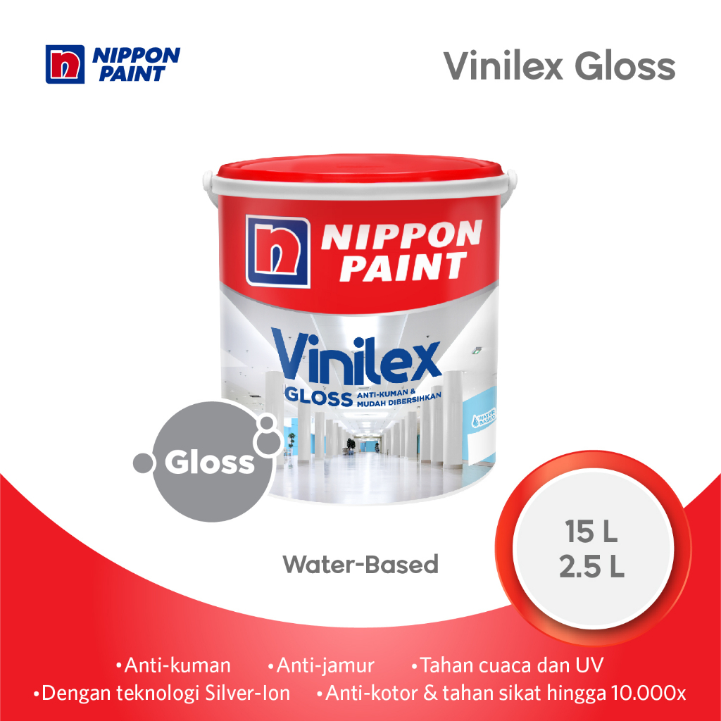 Jual Nippon Paint - Vinilex Gloss -2,5L- Cat Anti-Kuman & Mudah ...