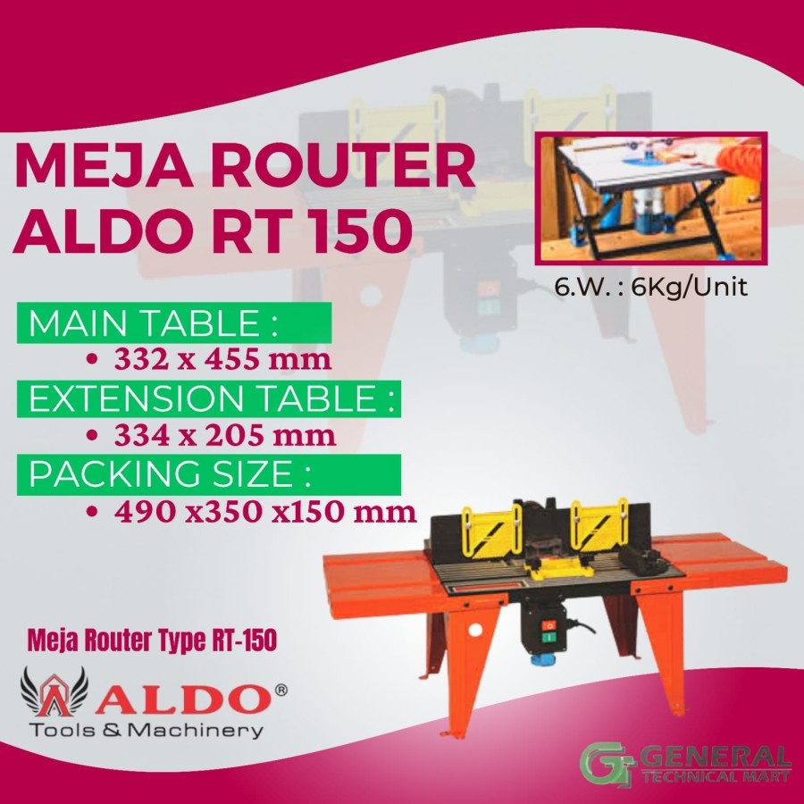 Jual Meja Router Profil Stand Dudukan Base Tapak Trimmer Router Aldo RT ...