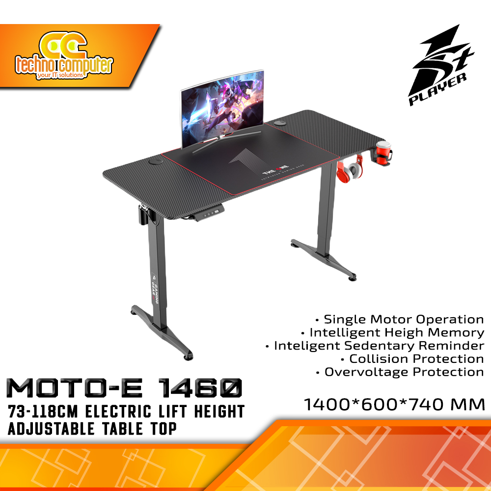 Jual MEJA GAMING 1ST PLAYER MOTO-E 1460 GAMING DESK With Electric ...