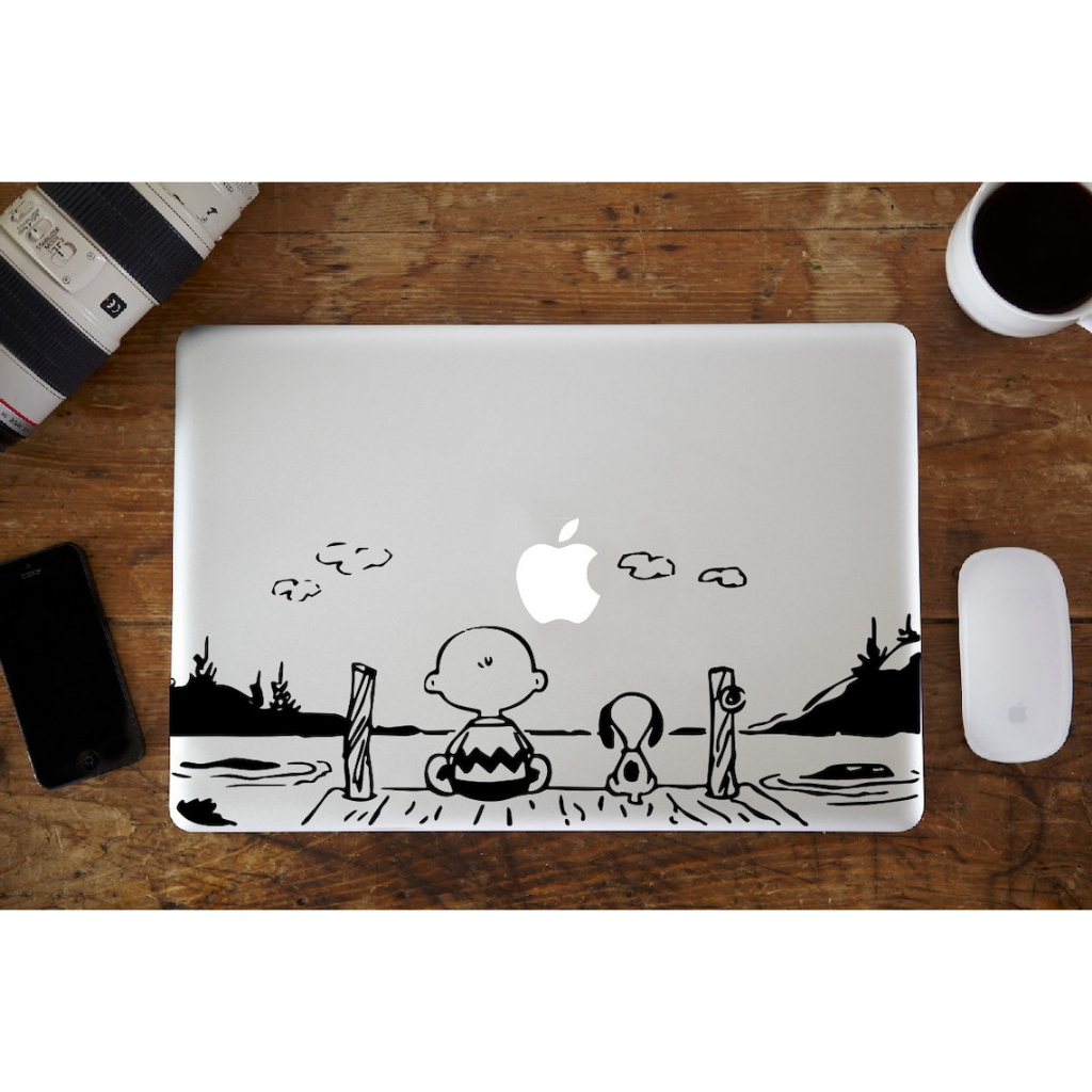 Jual Stiker Snoopy & Charlie Brown Watch The Sun - Laptop Decal Macbook ...