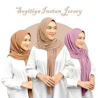 Pashmina Segitiga Instan Jersey Premium Adem