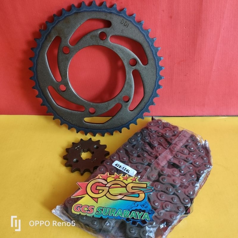 Jual gearset,gear set,rantai gir paket full set vixion new,vixion old