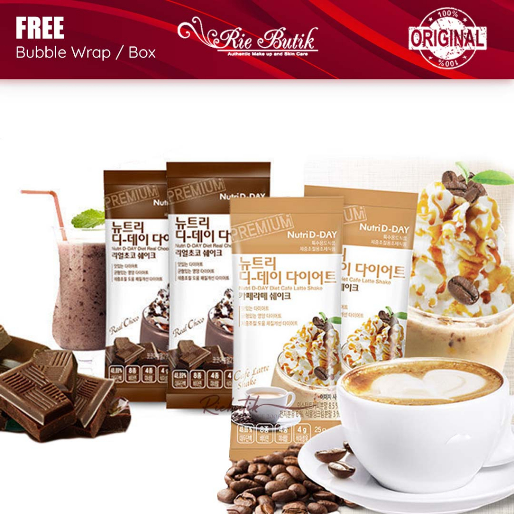 Jual Nutri DDay Diet Cafe Latte Shake / Real Choco Shake Sachet