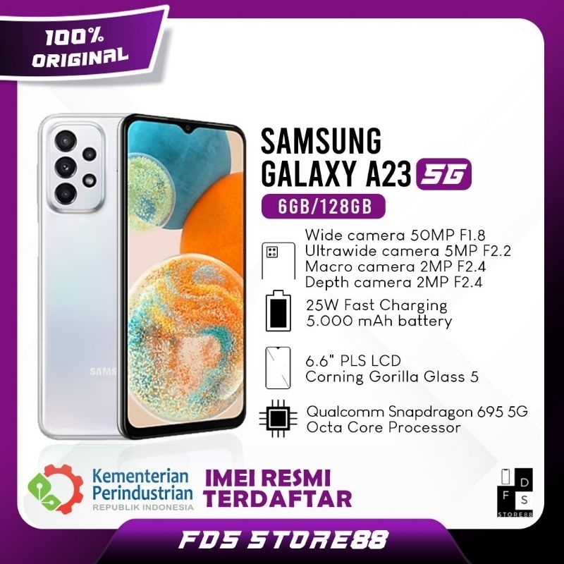 Jual Samsung Galaxy A23 5G 6/128 GB Ram 6GB Rom 128GB Garansi Resmi ...