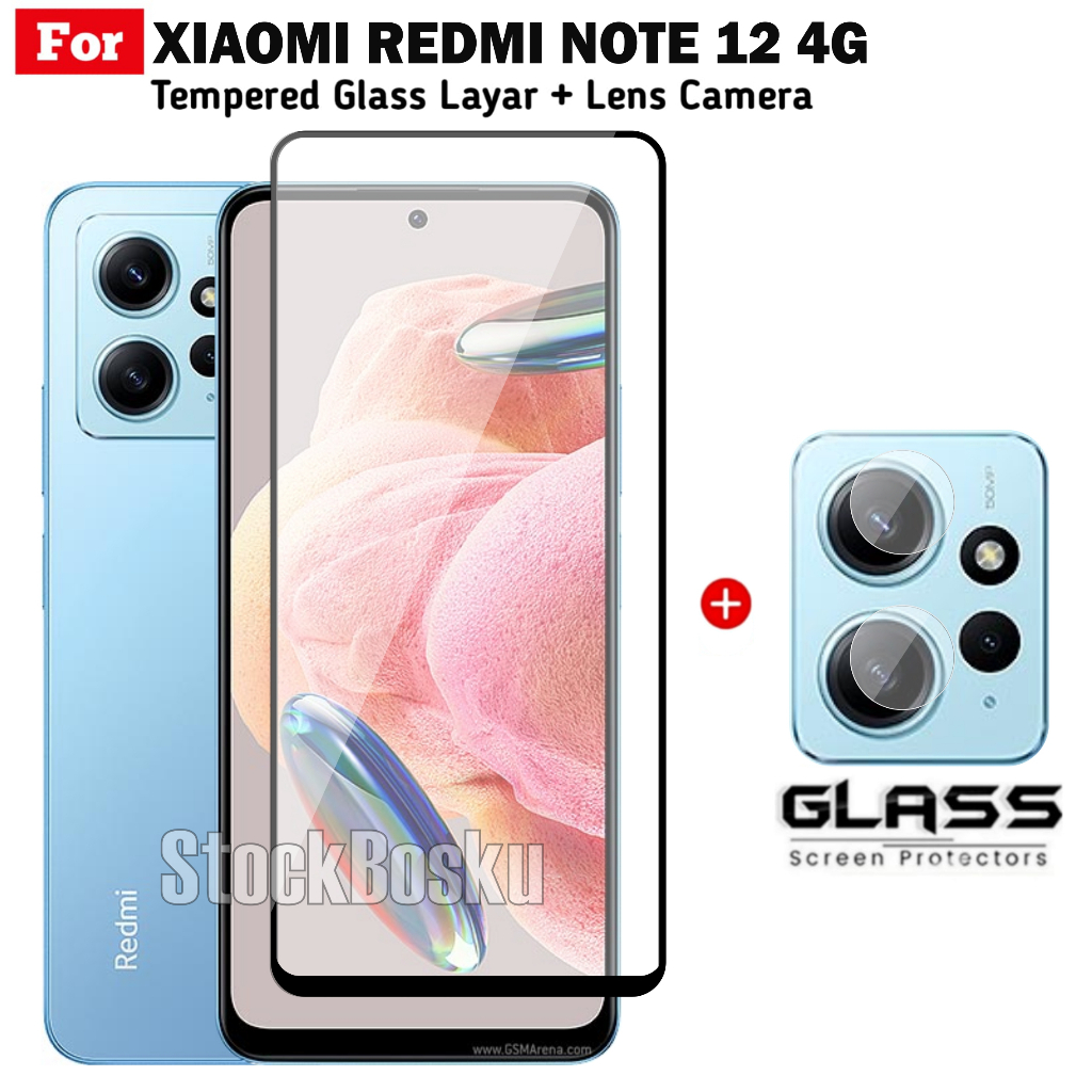 Jual Tempered Glass Redmi Note 12 4G Anti Gores Full Layar Free