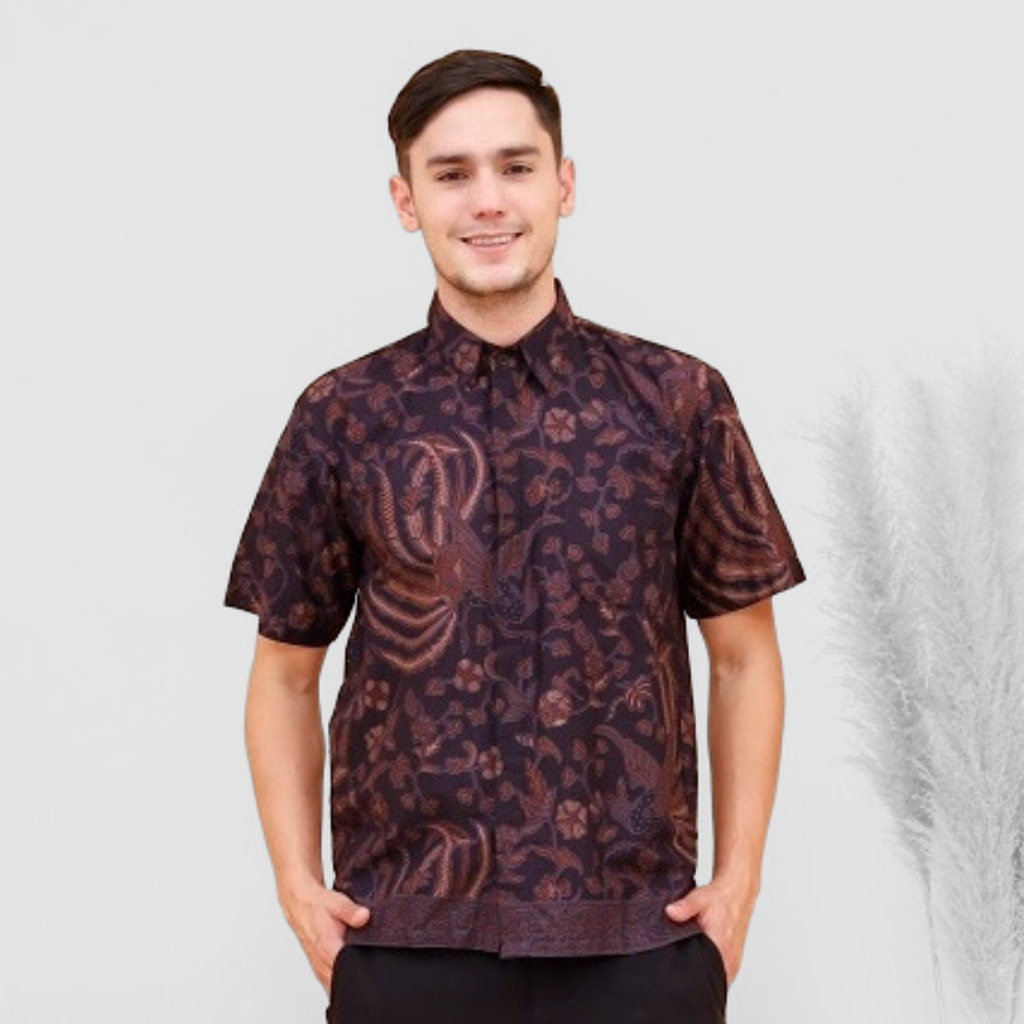 Jual BATIK TRUSMI Kemeja Pria Balian Encim Motif Burung Untuk Kerja Dan ...