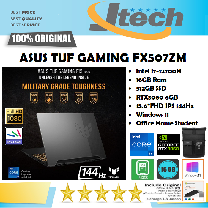 Asus TUF Gaming F15 FX507ZM original chargeur 240 watts