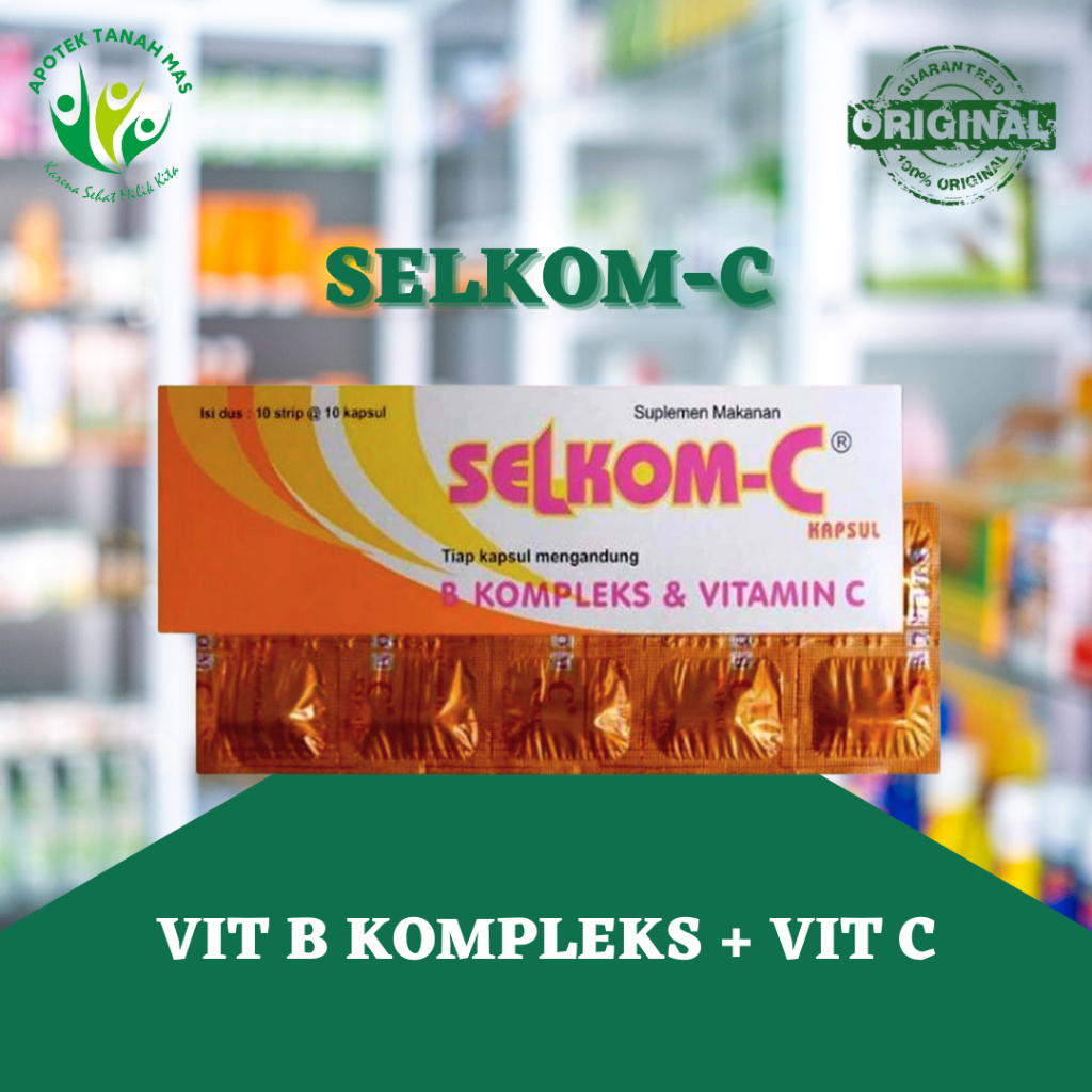 Jual Selkom-C Suplemen Multi Vitamin B Kompleks Plus Vitamin C | Shopee ...