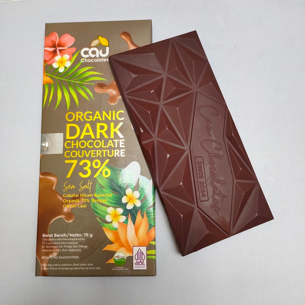 Jual CAU - Organic Dark Chocolate Couverture 70g ( Cokelat Coklat Keto ...