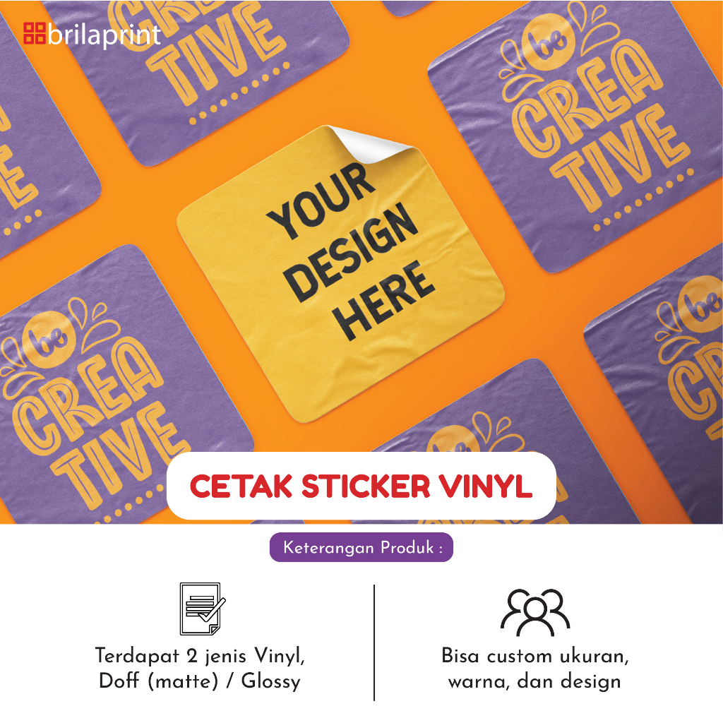 Jual Cetak Stiker Label Vinyl A3 Cut Stiker Label Kemasan Shopee