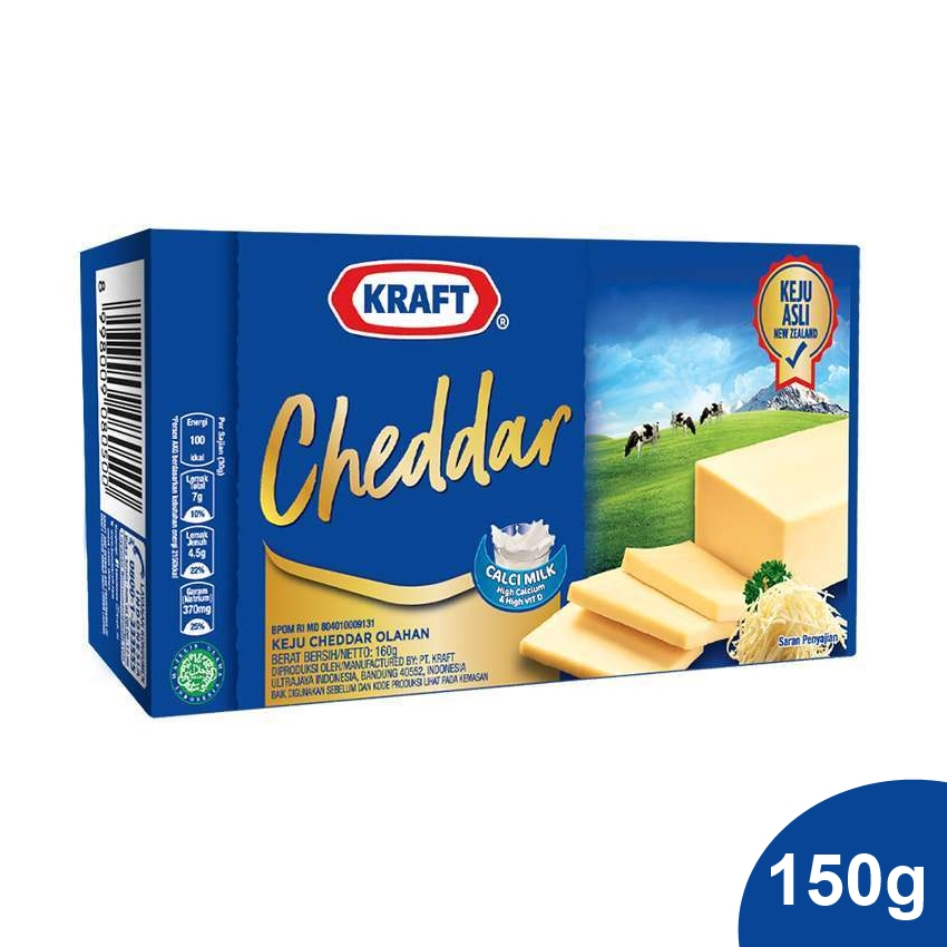 Jual Keju Kraft Cheddar Cheese 150g Shopee Indonesia 