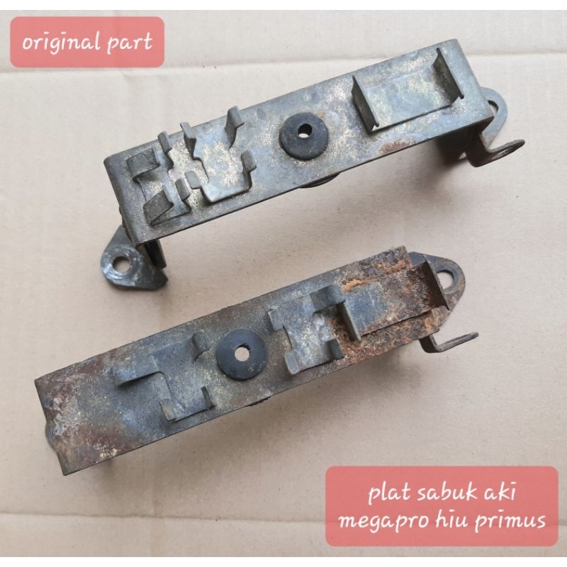 Jual plat sabuk klem aki accu megapro primus hiu lama original bawaan