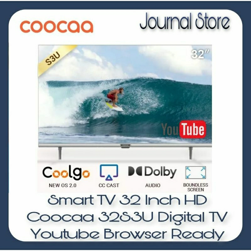 Jual Smart Digital Tv Coocaa 32s3u 32 Inch Youtube Garansi Resmi