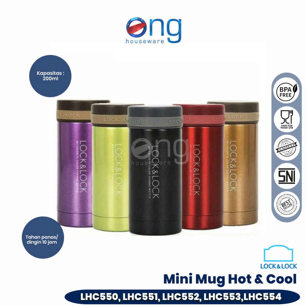 Jual Locknlock Termos Air Minum Mini Tumbler Mug Hot And Cool Botol 200ml Lock And Lock Lhc550 9221