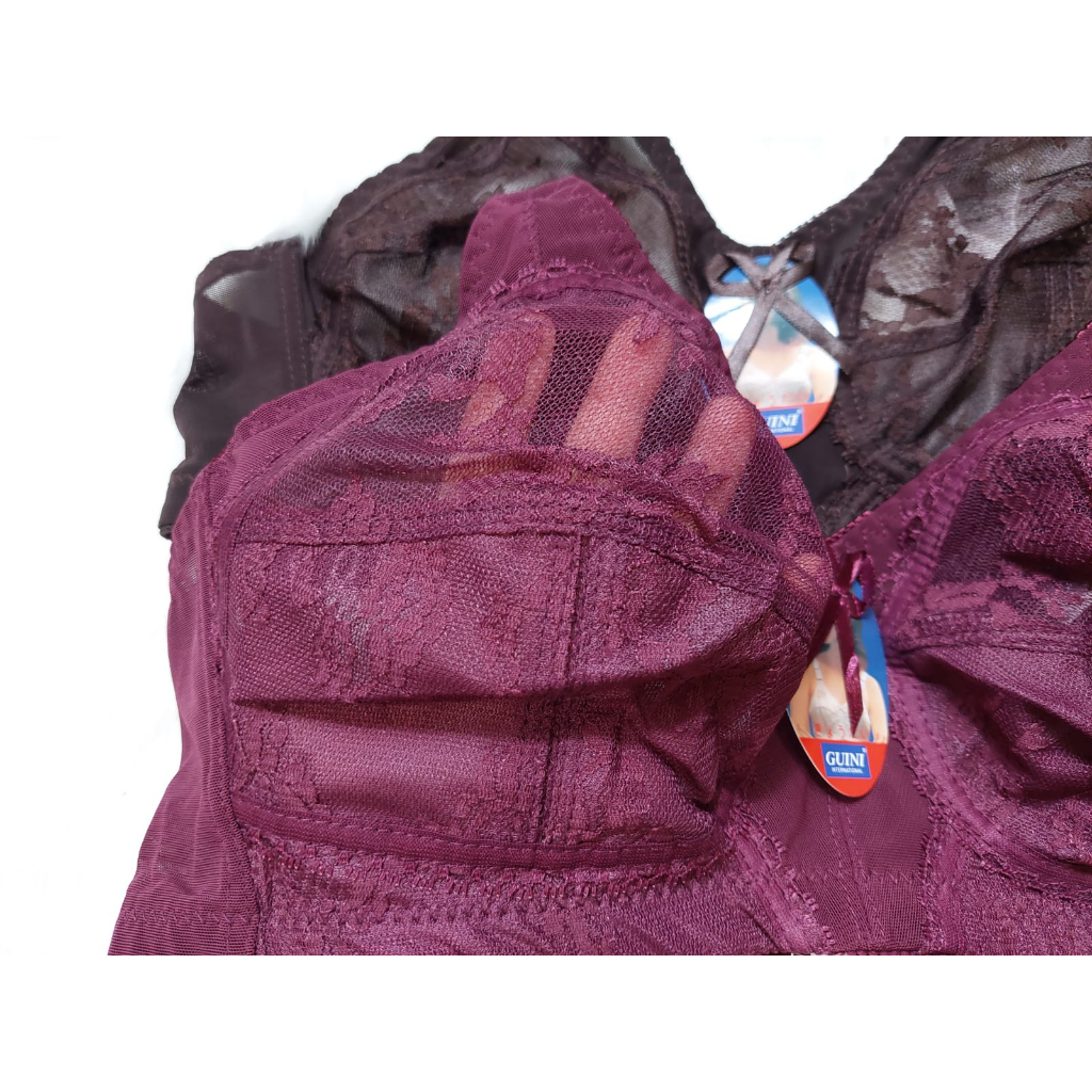 Jual Bra Jumbo Wanita Bra GUINI 408 Tanpa Kawat Full Brukat CUP Besar ...