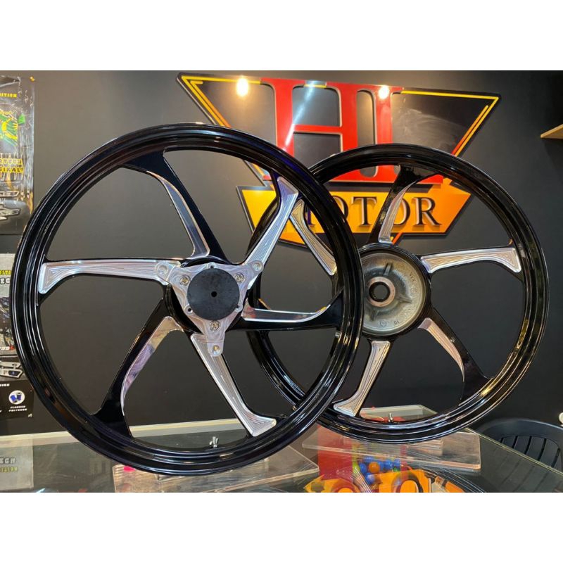Jual (READY STOK) HL SPORT RIM S6 CNC UNTUK MOTOR AEROX 155 (V1 & V2 ...