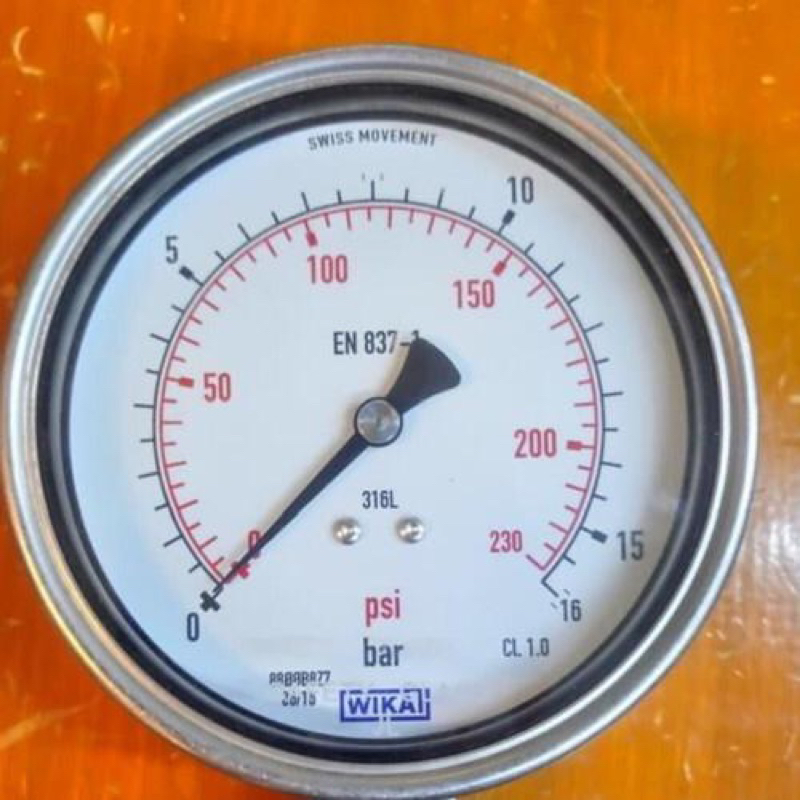 Jual Pressure Gauge Wika 4 Inch Drat Payung 16 Bar Shopee Indonesia 0710