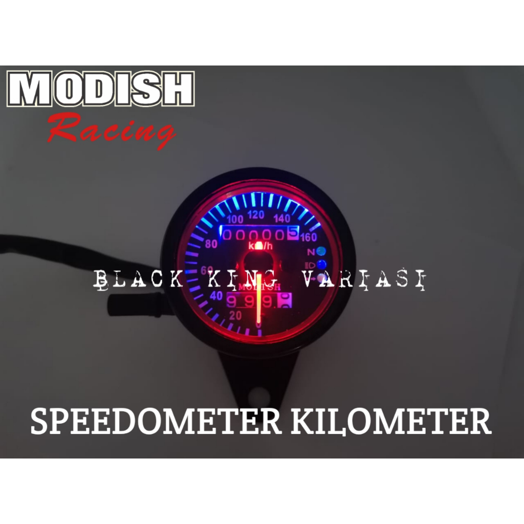 Jual Speedometer Bulat Kilometer Led Spedometer Kilometer Led Motor Universal Bulat Plus