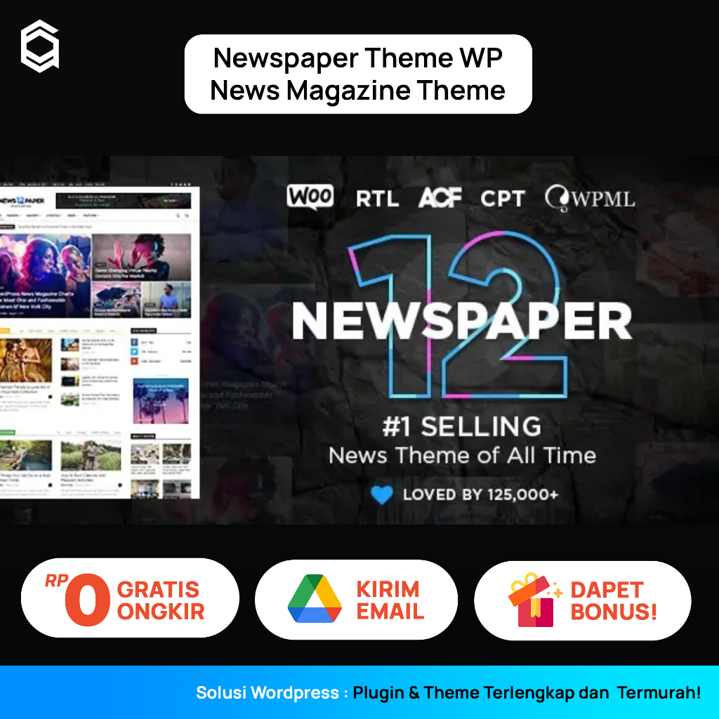 Jual Newspaper Theme Wordpress Premium Unlimited Lifetime | Shopee ...