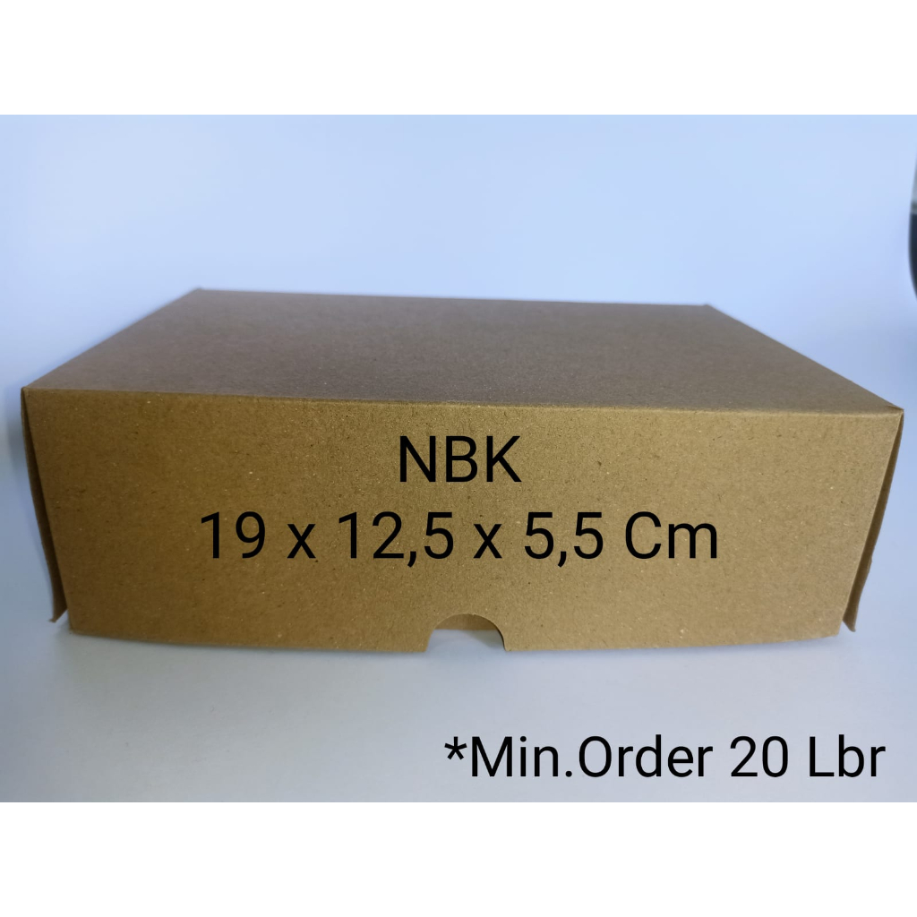 Jual KOTAK NASI COKLAT KARDUS KRAFT NBK 19cm X 12,5cm X 5,5cm | Shopee ...