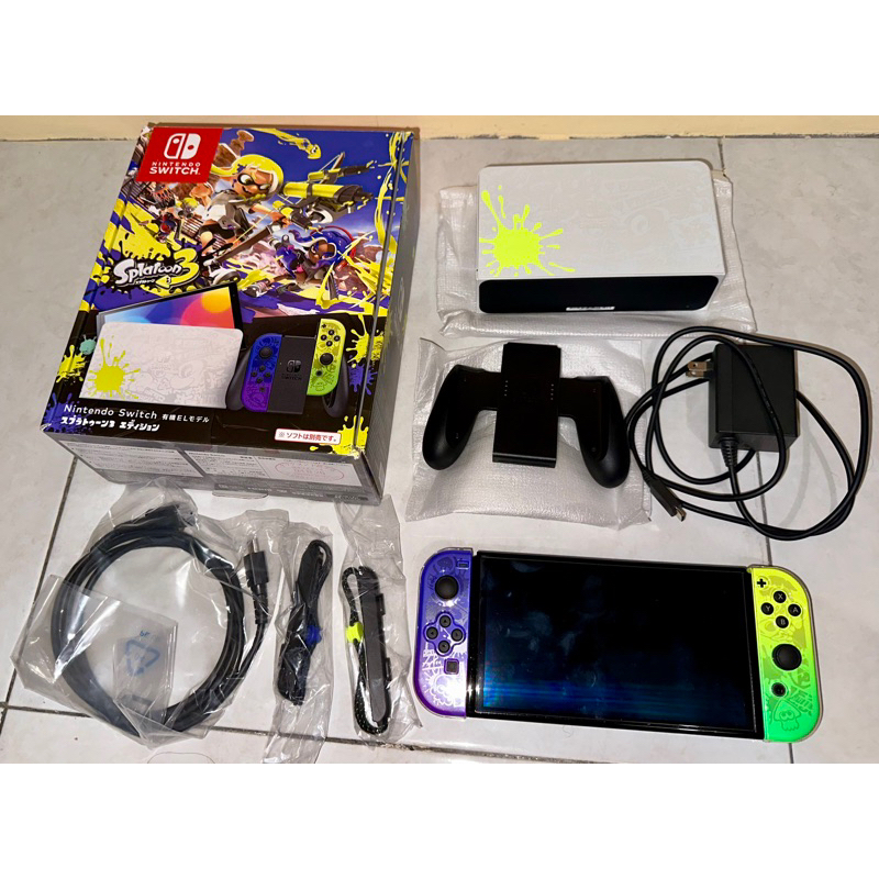 Jual Nintendo Switch OLED Splatoon 3 Edition Second Like New Fullset ...