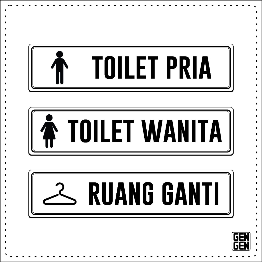 Jual Tulisan Toilet Pria Wanita Dan Ruang Ganti Karet 2mm Shopee Indonesia 6169