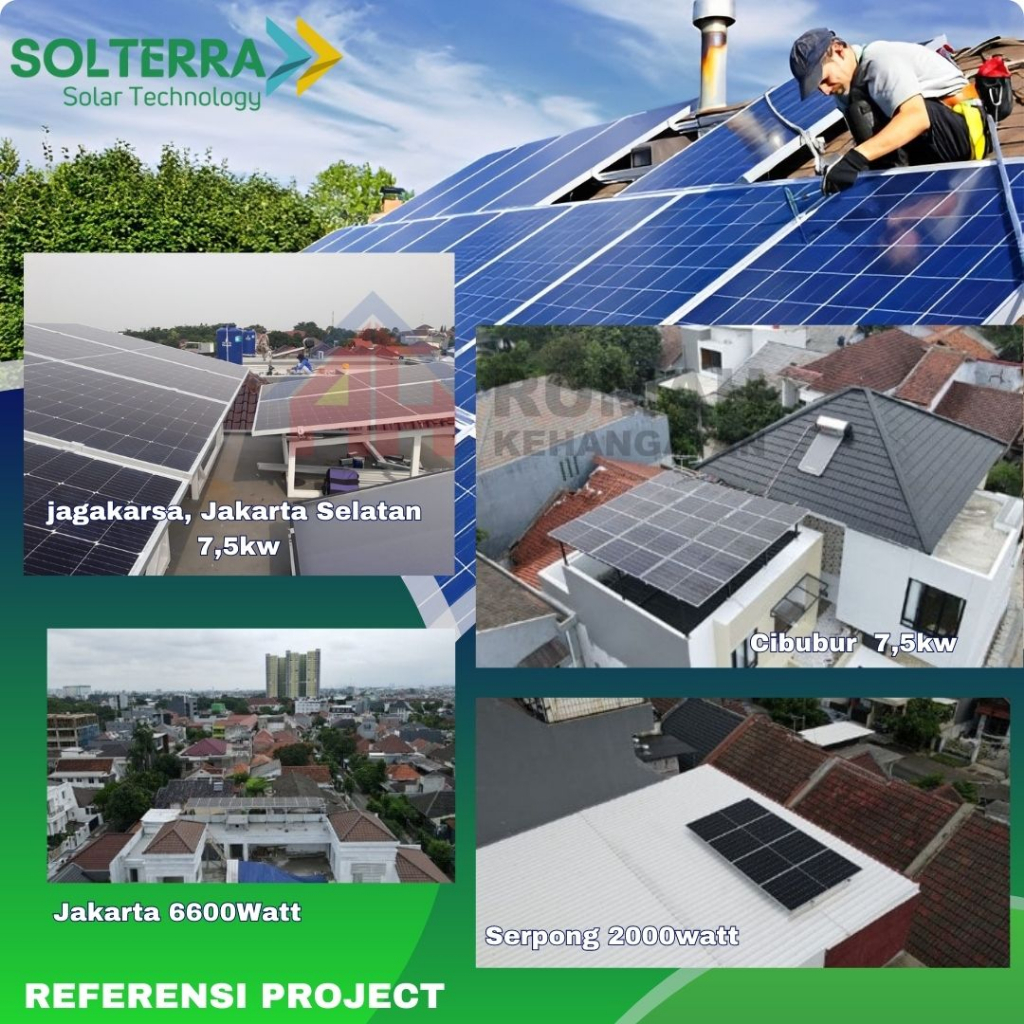 Jual Paket PLTS 5000 Watt ON-GRID 1PHASE Solterra/ Paket PLTS 5KW ...