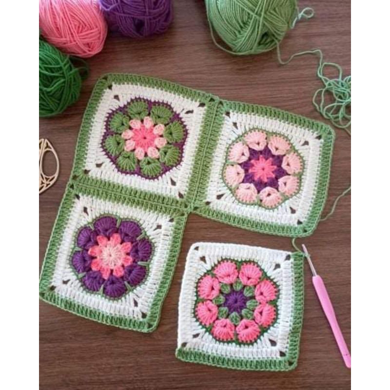 Jual Crochet / Rajutan Granny Square GS-A4 | Shopee Indonesia