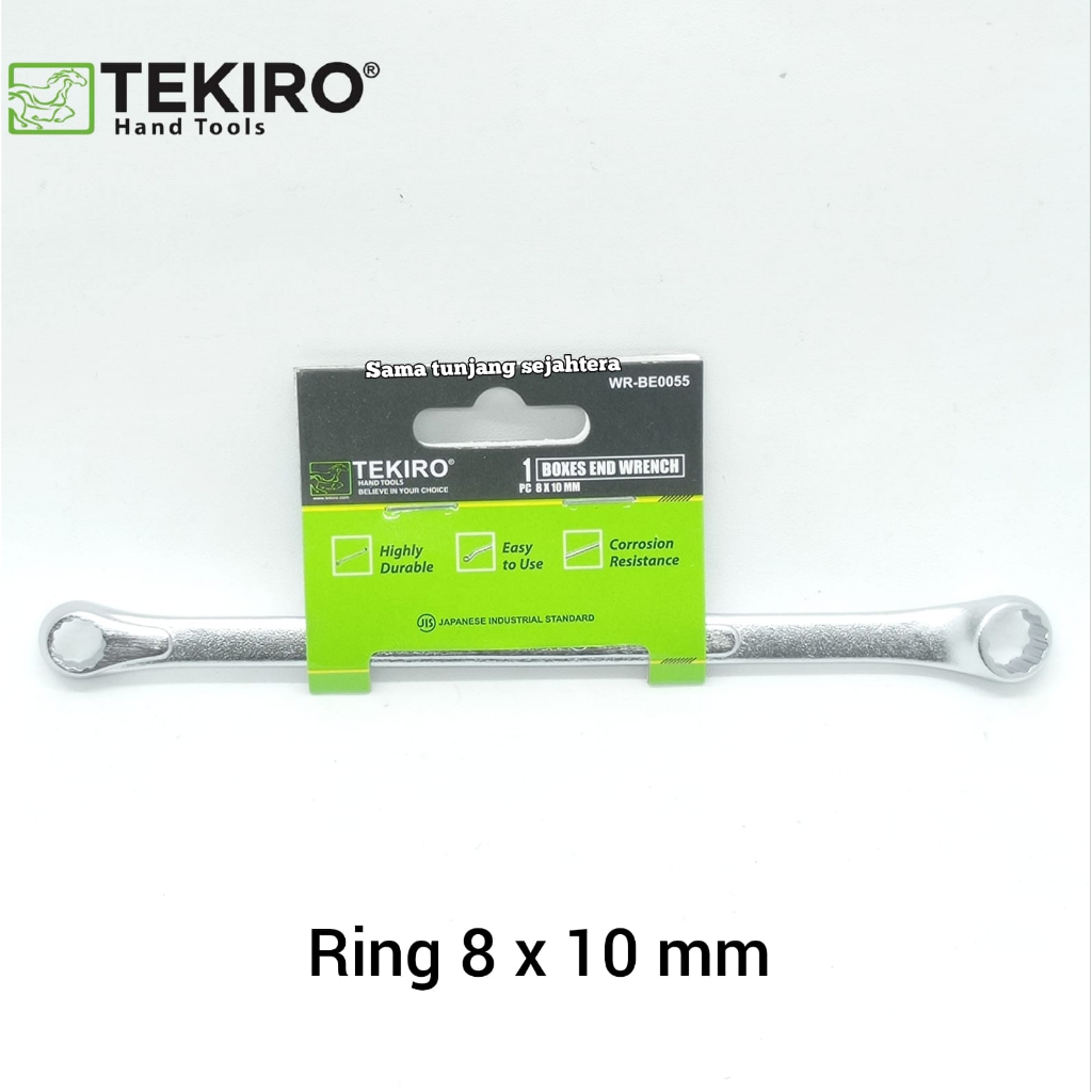 Jual TEKIRO KUNCI RING 8 X 10 MM / BOXES END WRENCH 8X10 MM Shopee