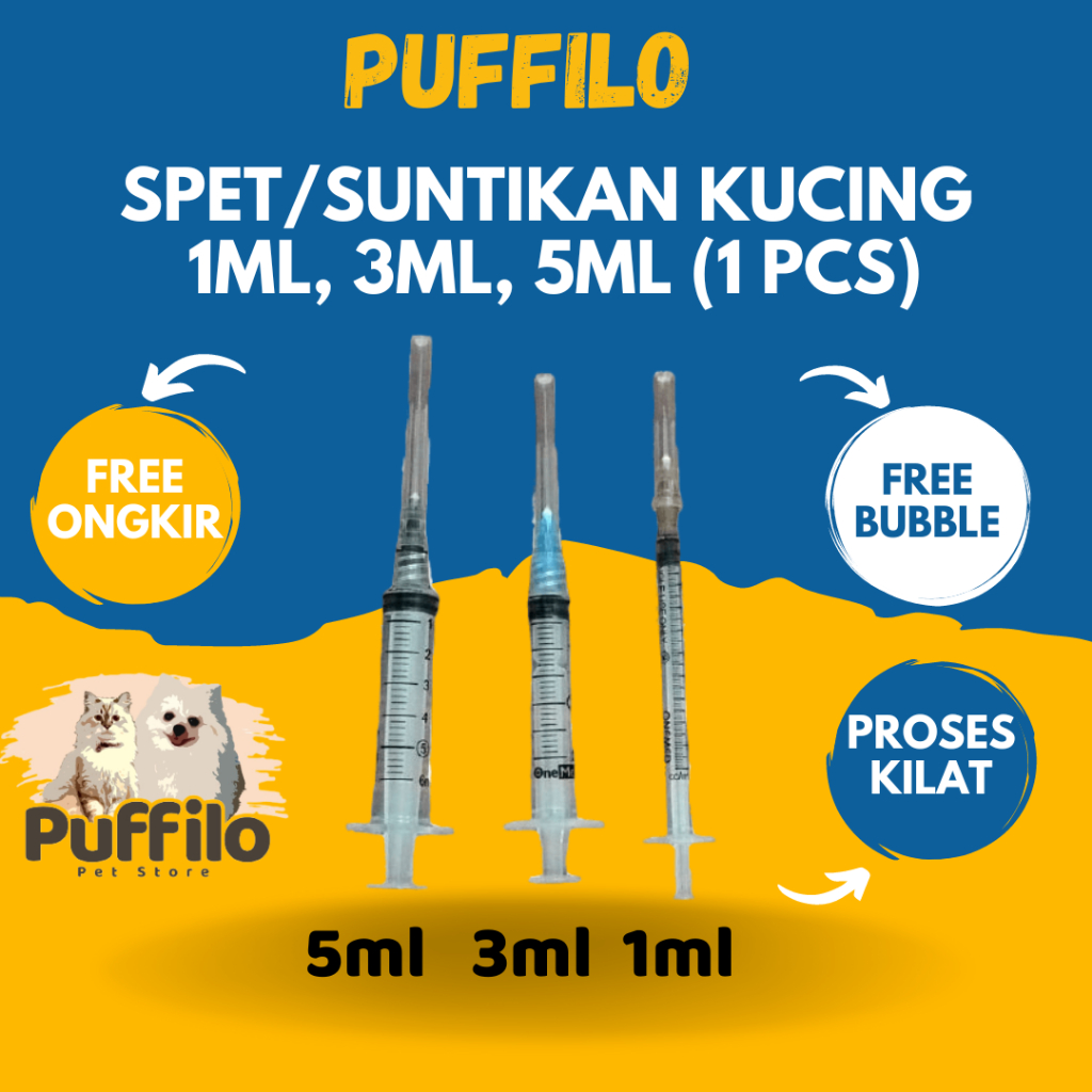 Jual Spet Suntikan Kucing 1ml 3ml 5ml 20ml Shopee Indonesia