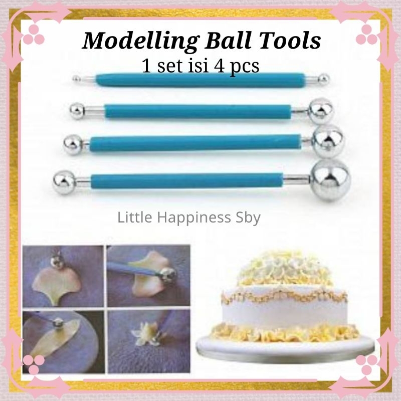 4 Pcs DOUBLE SIDED Fondant Tools