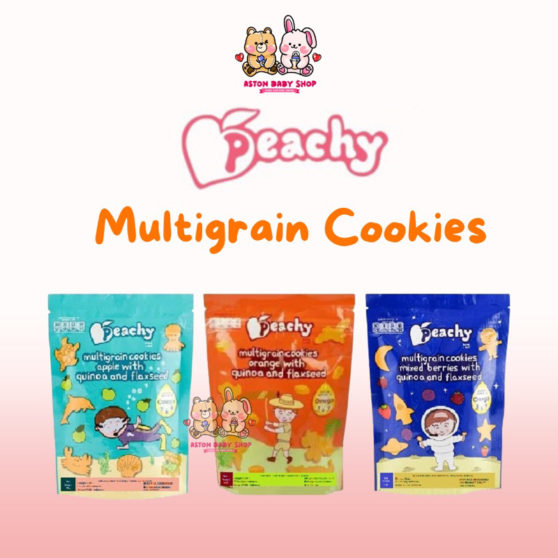 Jual Peachy multigrain cookies 50 gr Biskuit Sehat Anak Snack Cemilan