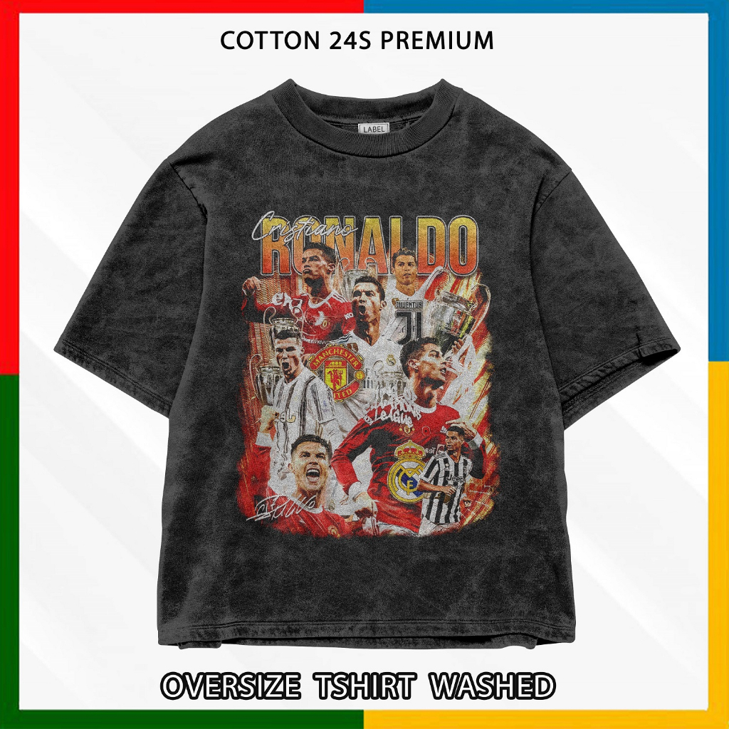 Vintage Wash C Ronaldo T-shirt Vintage Oversized C Ronaldo 