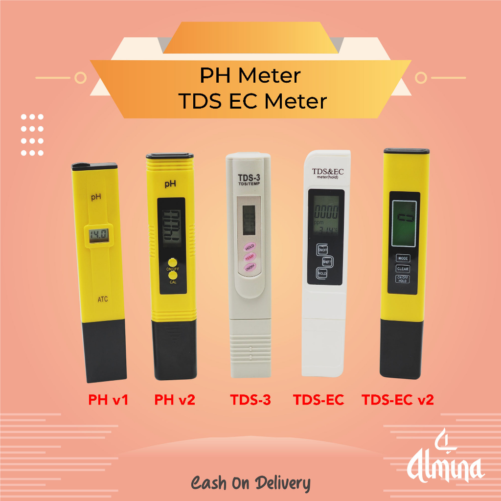 Jual TDS Meter 3 / EC PH Meter Alat Pengukur PH Digital Hidroponik