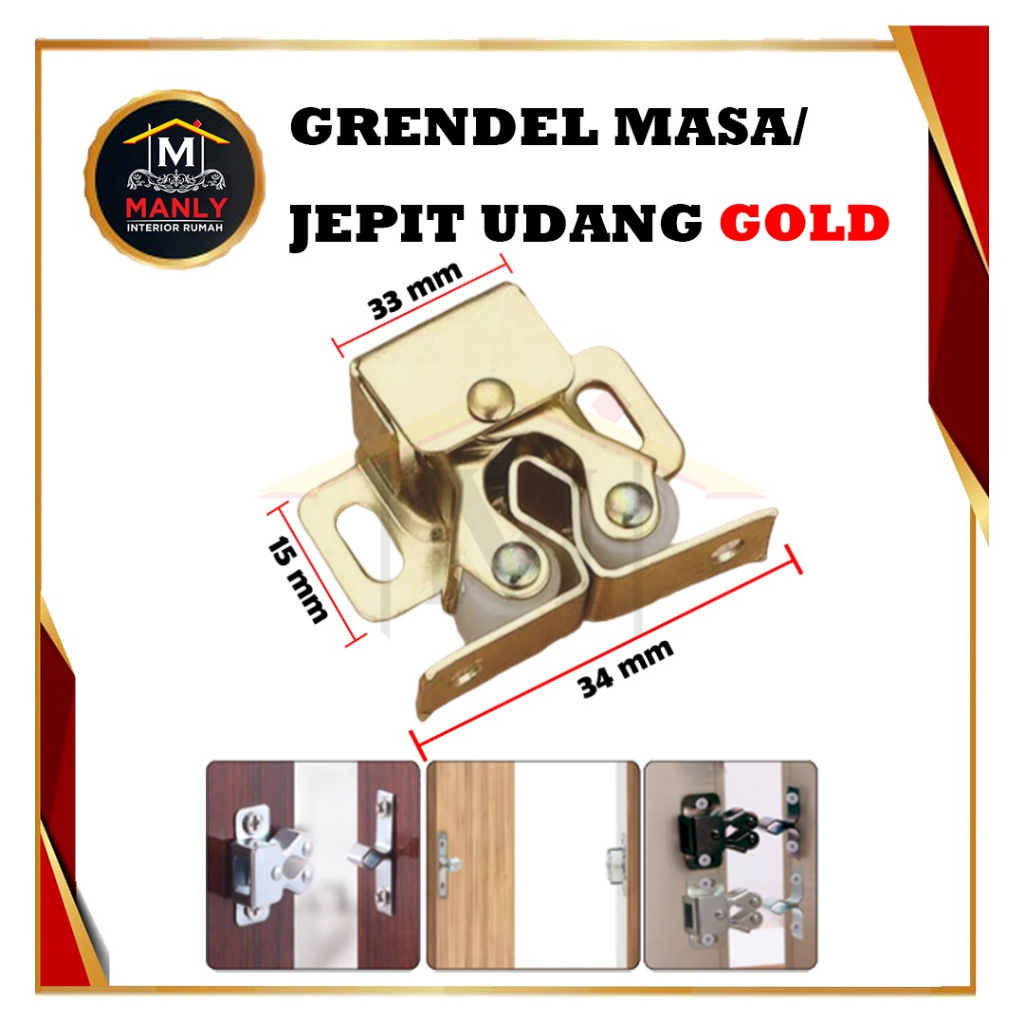 Jual Grendel Masa Grendel Jepit Udang Capitan Lemari Capit Klik Catches Lemari Kicenset