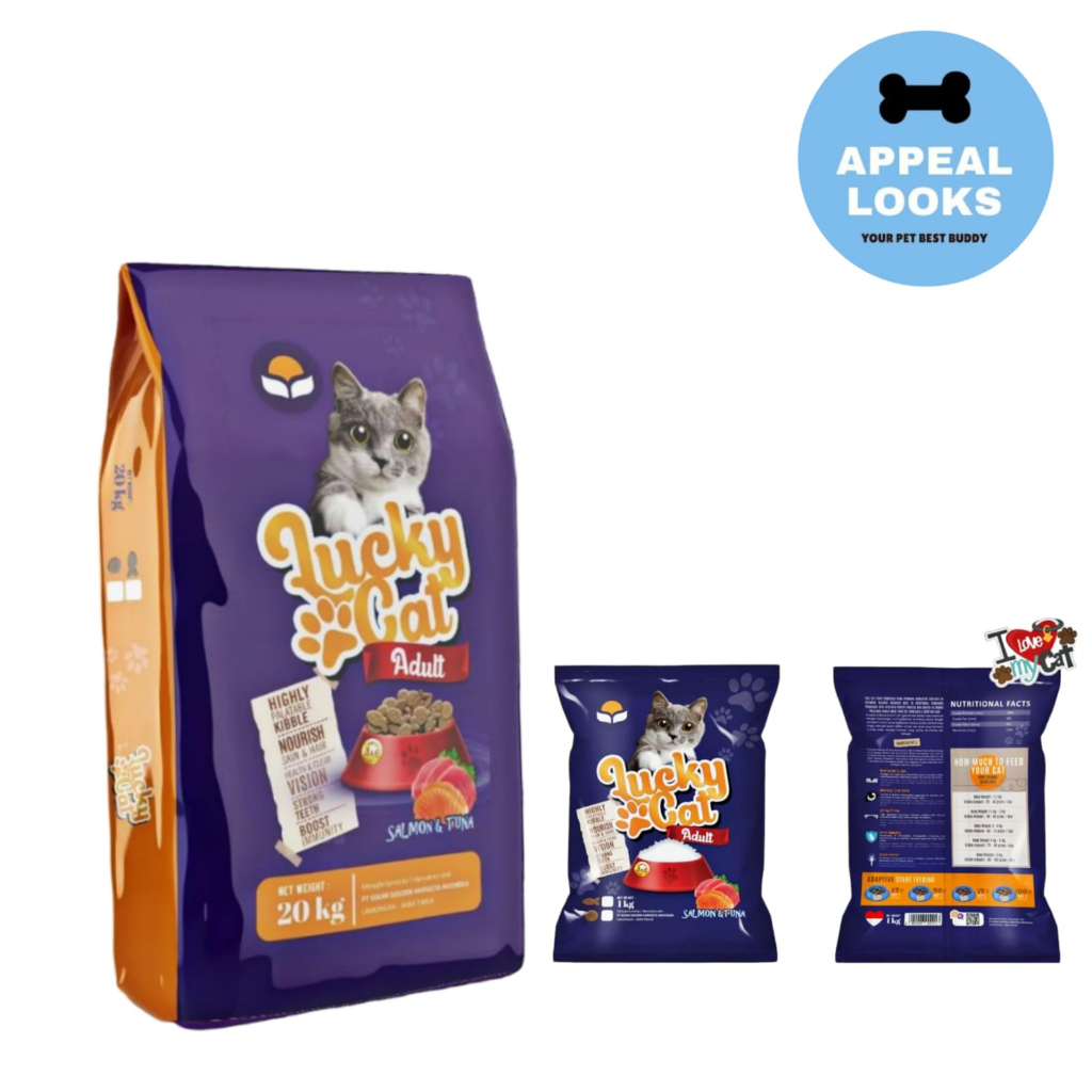 Jual Lucky Cat 1Kg Freshpack Makanan Pakan Kucing / Dry Cat Food ...